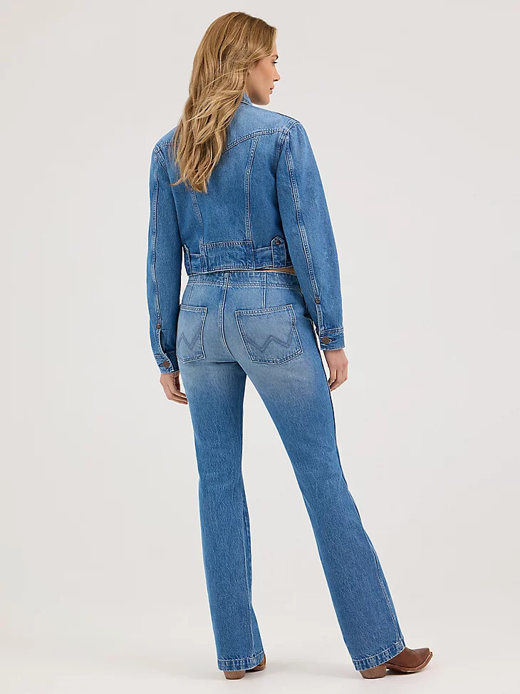 giacca da motociclista in denim da donna blossoming