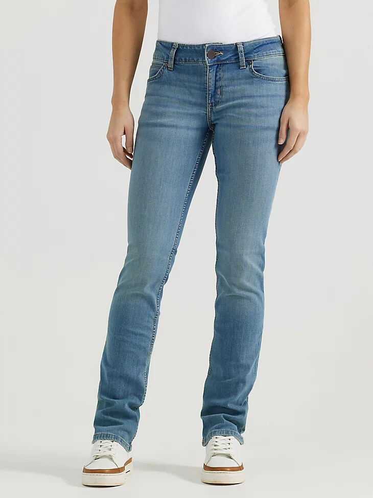 jeans essenziali a vita media e gamba dritta brianna da donna