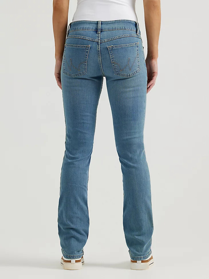 jeans essenziali a vita media e gamba dritta brianna da donna