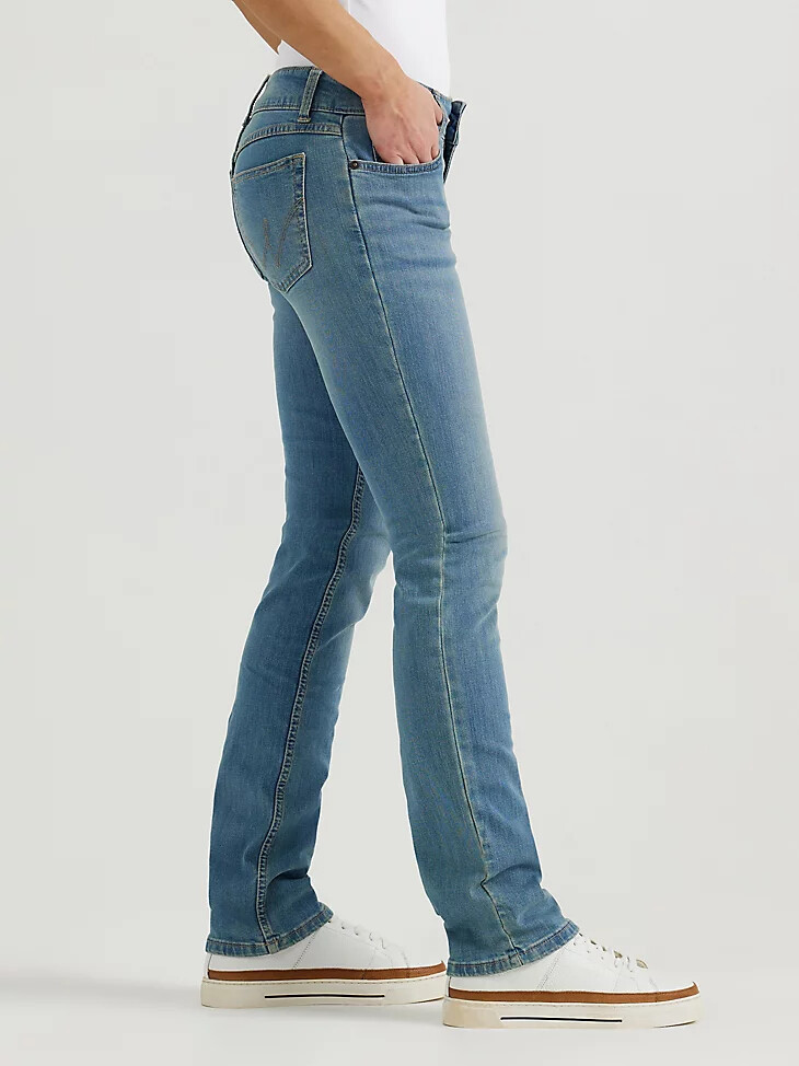 jeans essenziali a vita media e gamba dritta brianna da donna