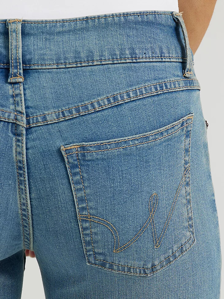 jeans essenziali a vita media e gamba dritta brianna da donna