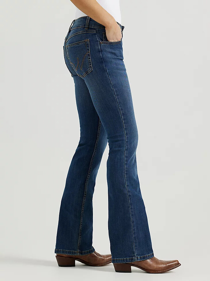 jean kora modello bootcut essenziale da donna a vita media
