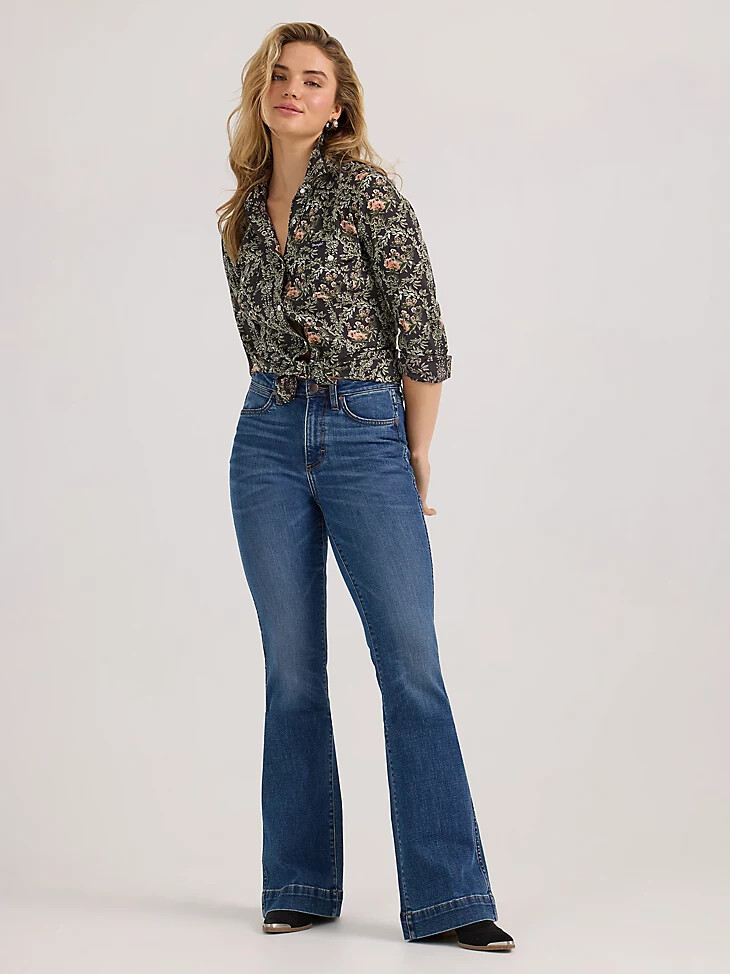 jeans a vita alta wrangler retro bailey da donna vivianna