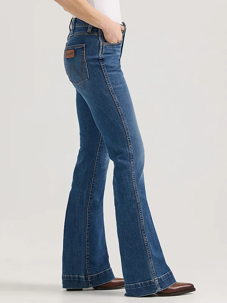 jeans a vita alta wrangler retro bailey da donna vivianna