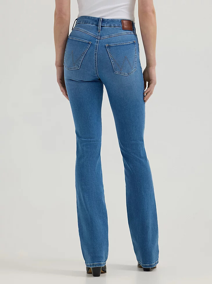 jeans bootcut a vita alta wrangler bespoke da donna palmer