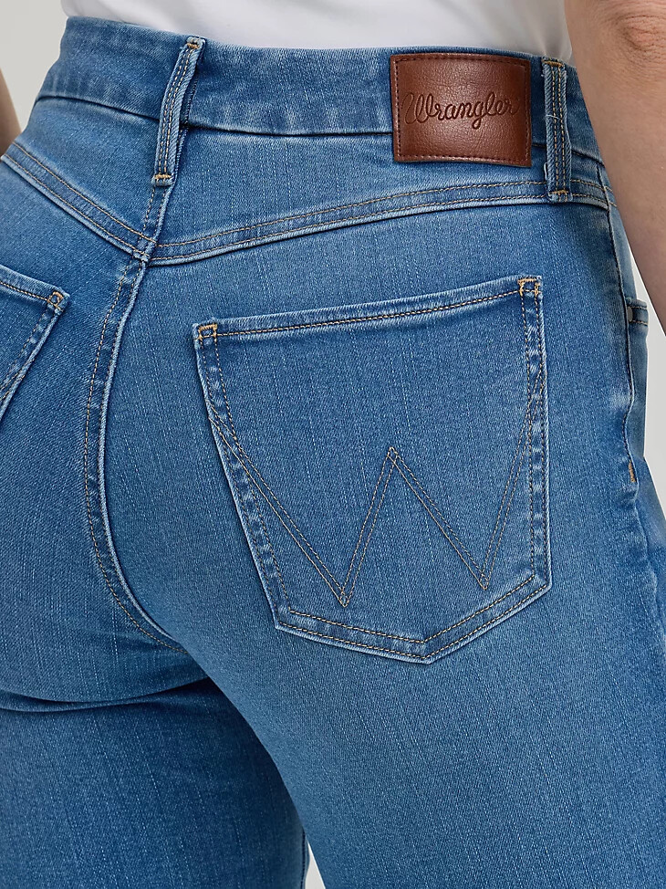 jeans bootcut a vita alta wrangler bespoke da donna palmer