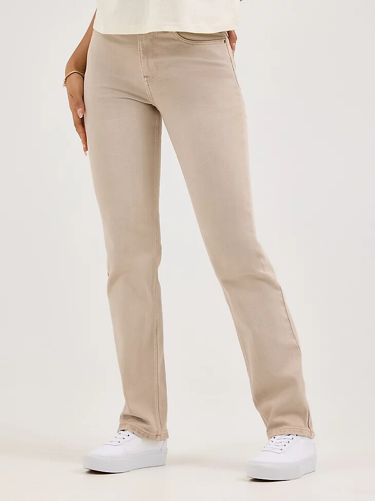 jeans a gamba dritta a vita alta wrangler da donna athena