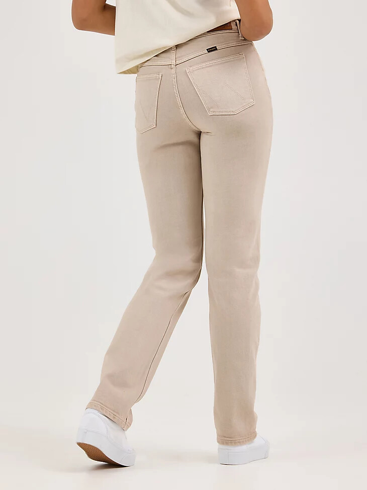 jeans a gamba dritta a vita alta wrangler da donna athena