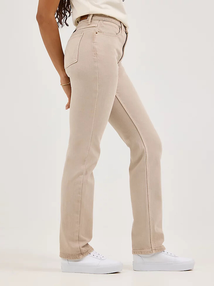 jeans a gamba dritta a vita alta wrangler da donna athena