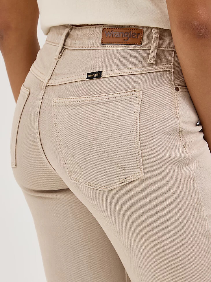 jeans a gamba dritta a vita alta wrangler da donna athena
