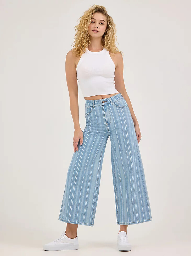 penny jeans crop a trapezio da donna