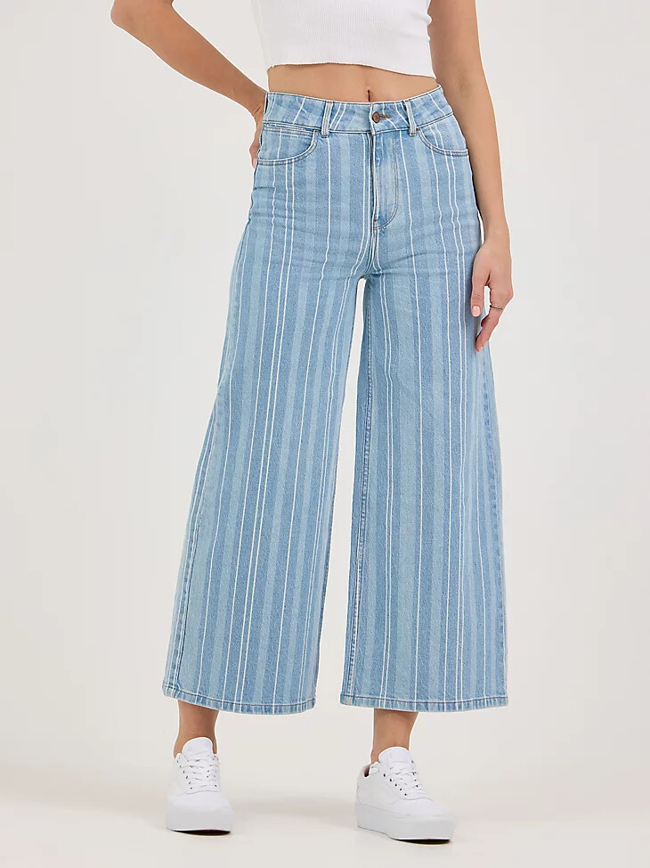 penny jeans crop a trapezio da donna