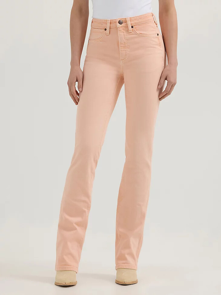 jeans bootcut colorwash a vita alta wrangler retro bailey da donna audrey