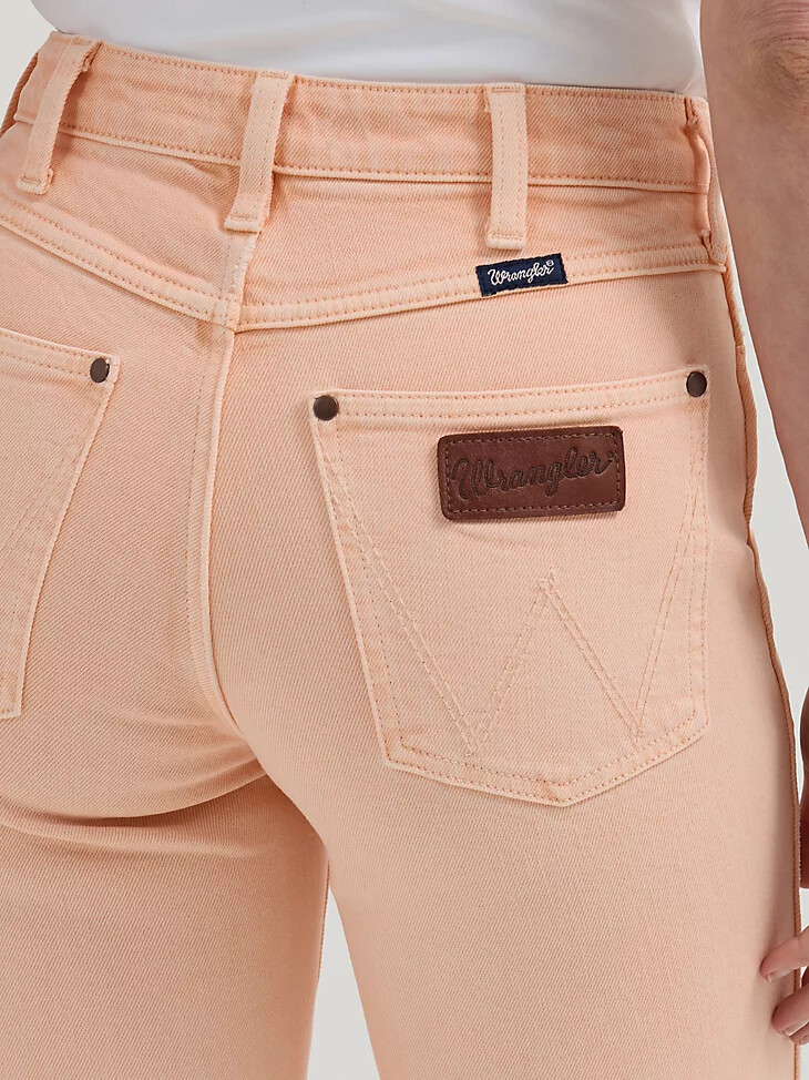 jeans bootcut colorwash a vita alta wrangler retro bailey da donna audrey