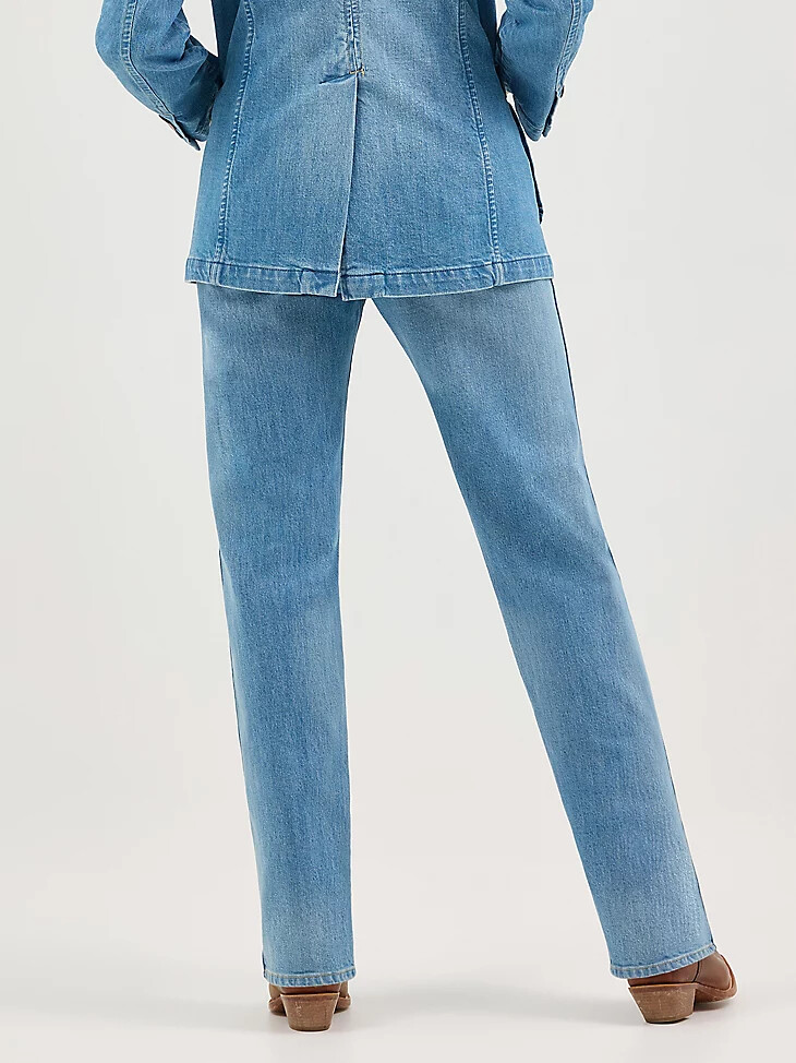 jeans dritti a vita media sunset da donna colore azzurro