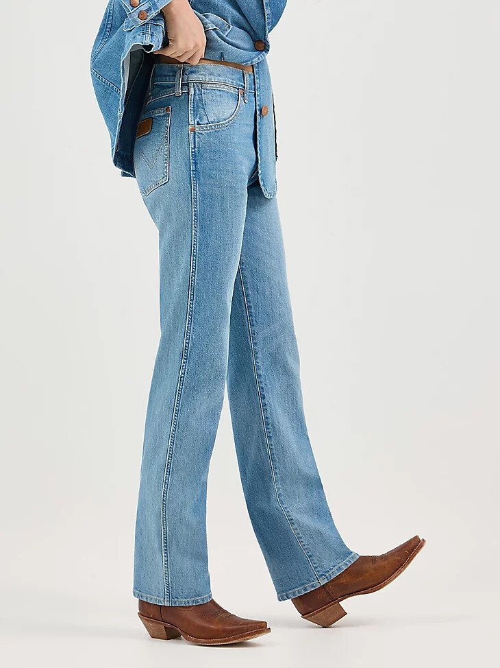 jeans dritti a vita media sunset da donna colore azzurro