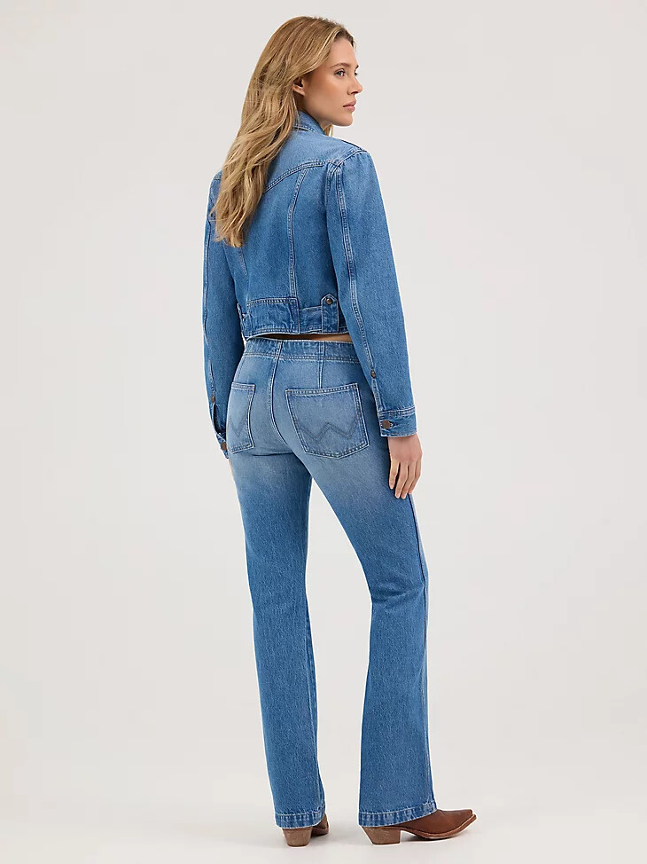 jeans bootcut con nodo anteriore da donna blossoming