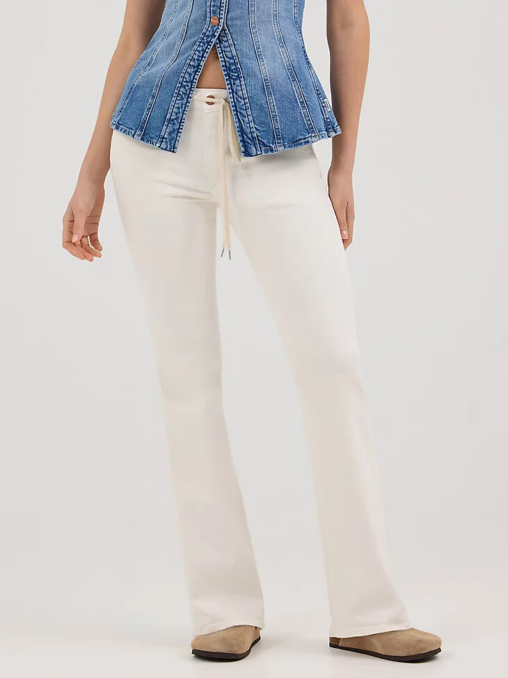 jeans bootcut da donna bianco consumato