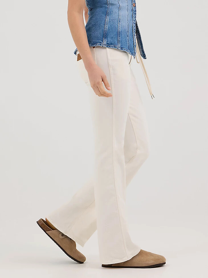 jeans bootcut da donna bianco consumato