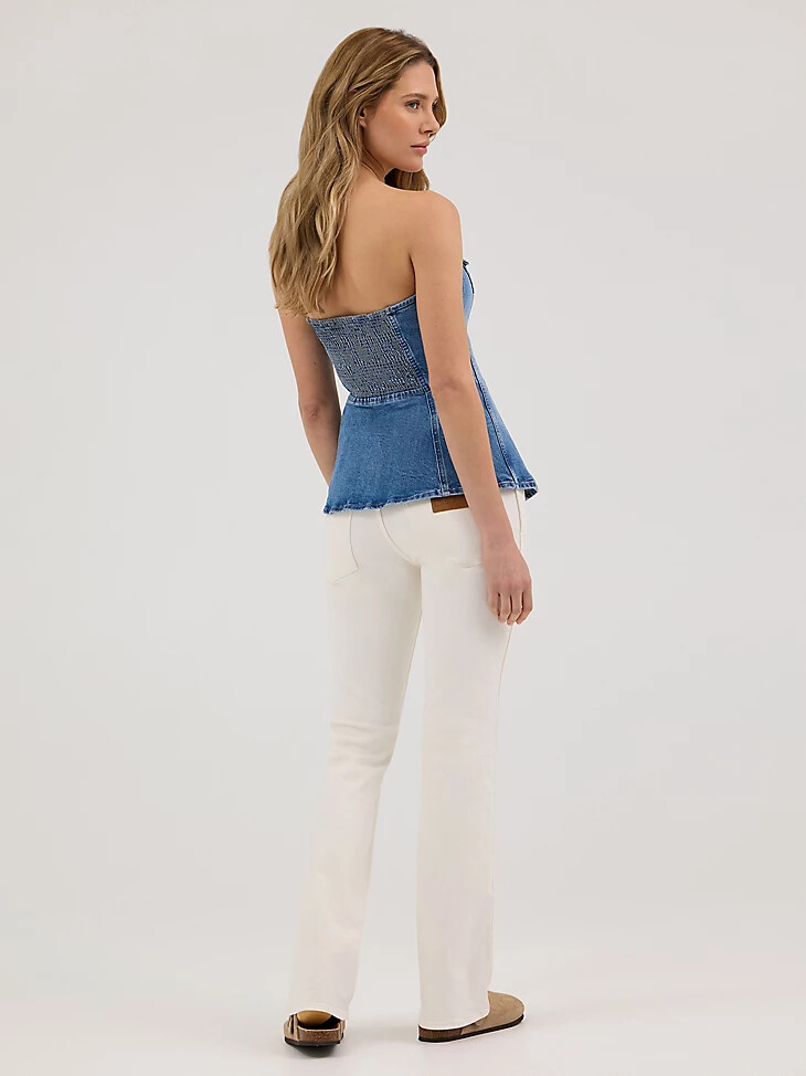 jeans bootcut da donna bianco consumato
