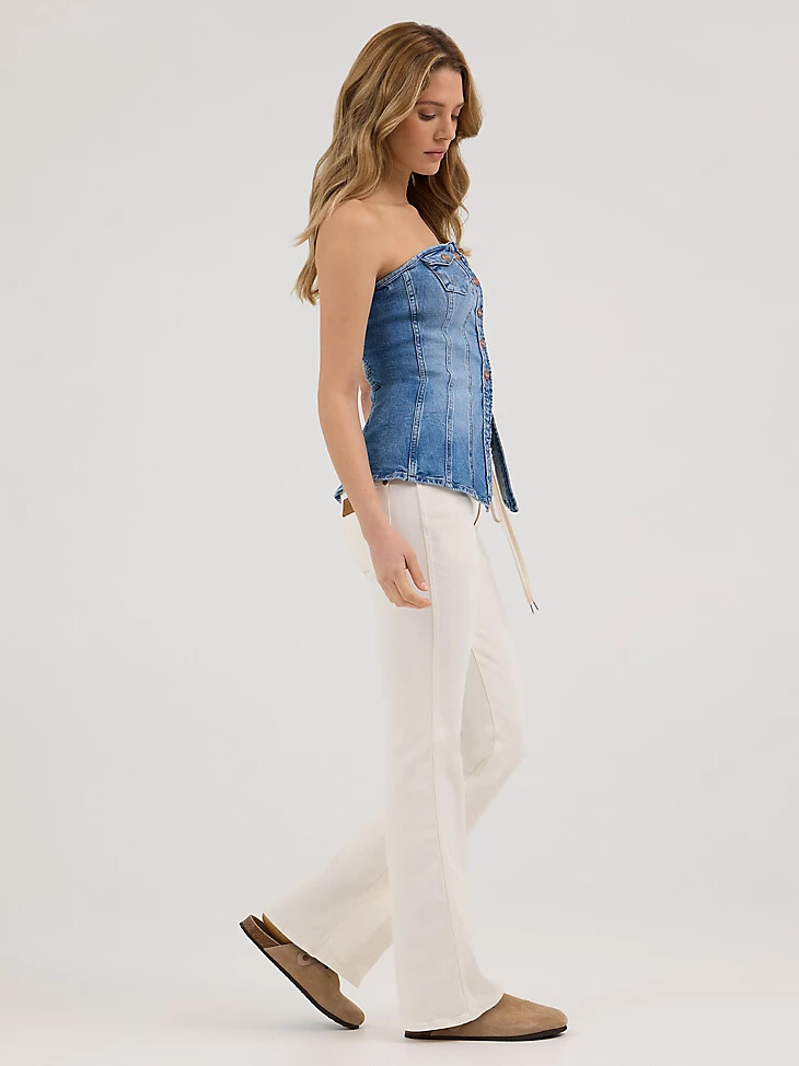 jeans bootcut da donna bianco consumato