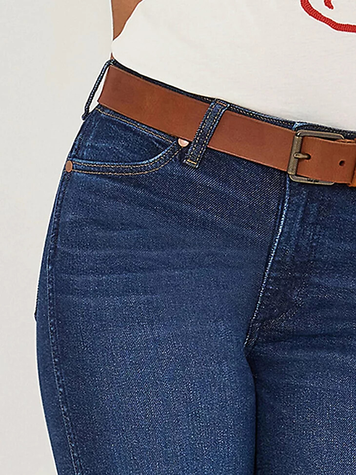jeans a zampa da donna effetto invecchiato