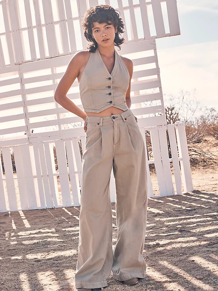 pantaloni plissettati da donna