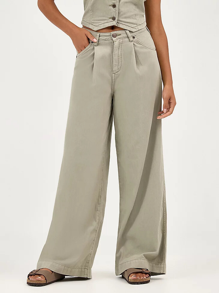 pantaloni plissettati da donna