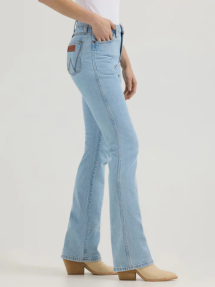 jeans bootcut a vita alta wrangler retro bailey da donna colore lilla