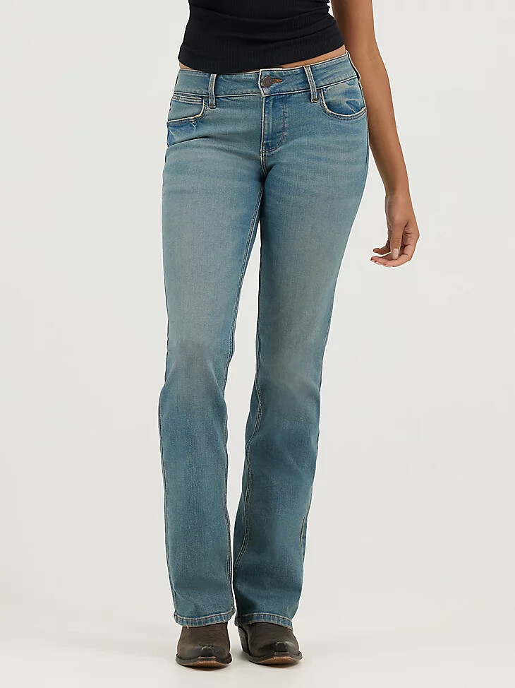jeans a zampa delefante a vita bassa da donna jasper