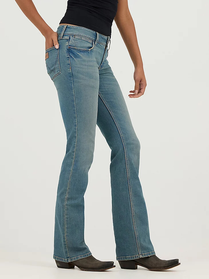 jeans a zampa delefante a vita bassa da donna jasper