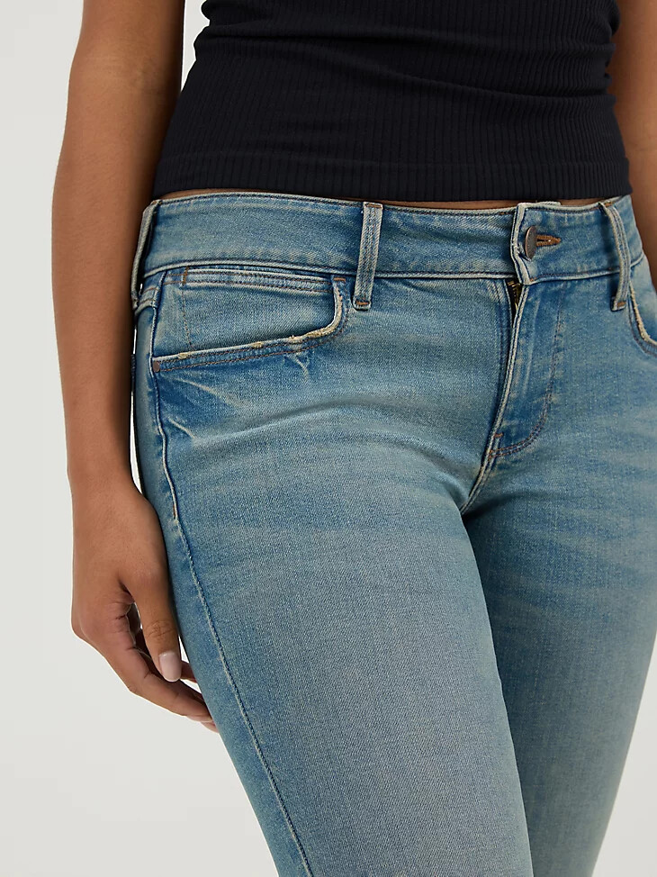 jeans a zampa delefante a vita bassa da donna jasper