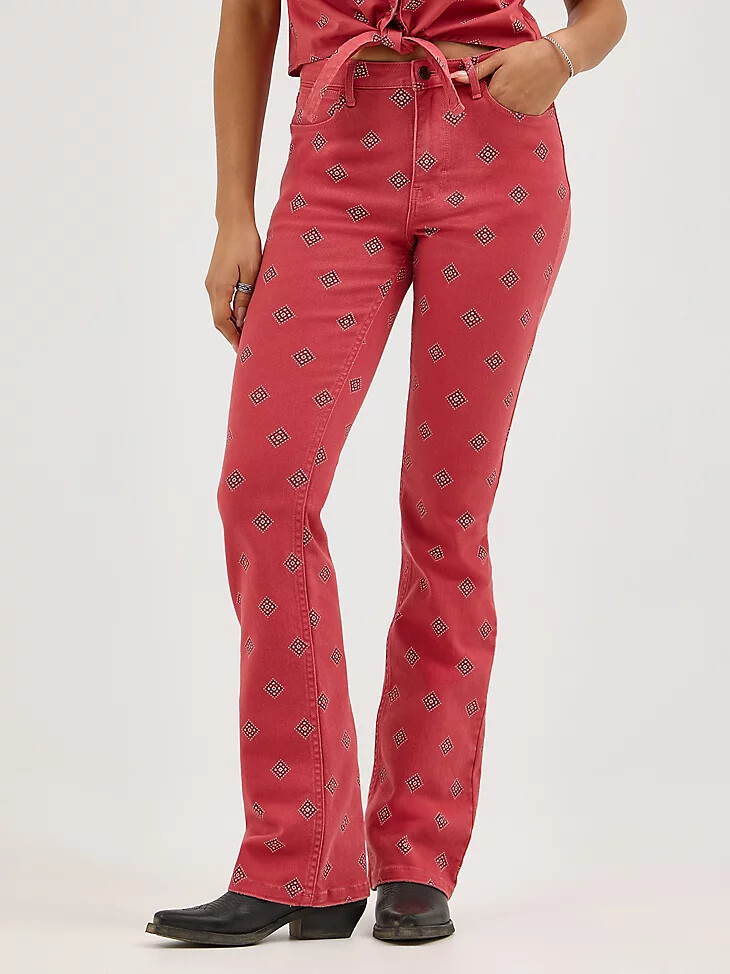jeans con stampa audace da donna diamond bay
