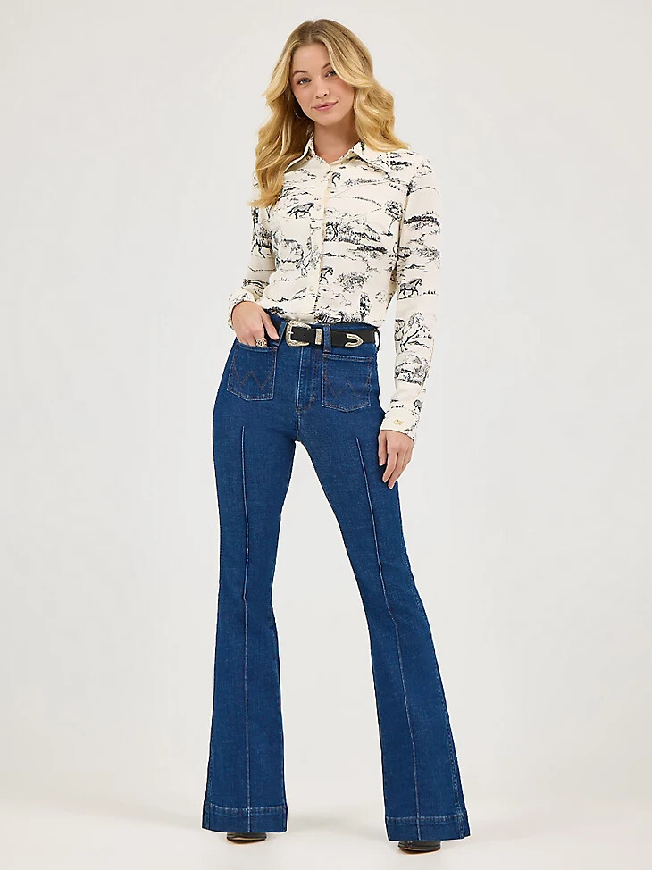 jeans a zampa wrangler x lainey wilson bare back moonlight wash