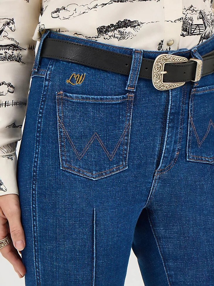 jeans a zampa wrangler x lainey wilson bare back moonlight wash