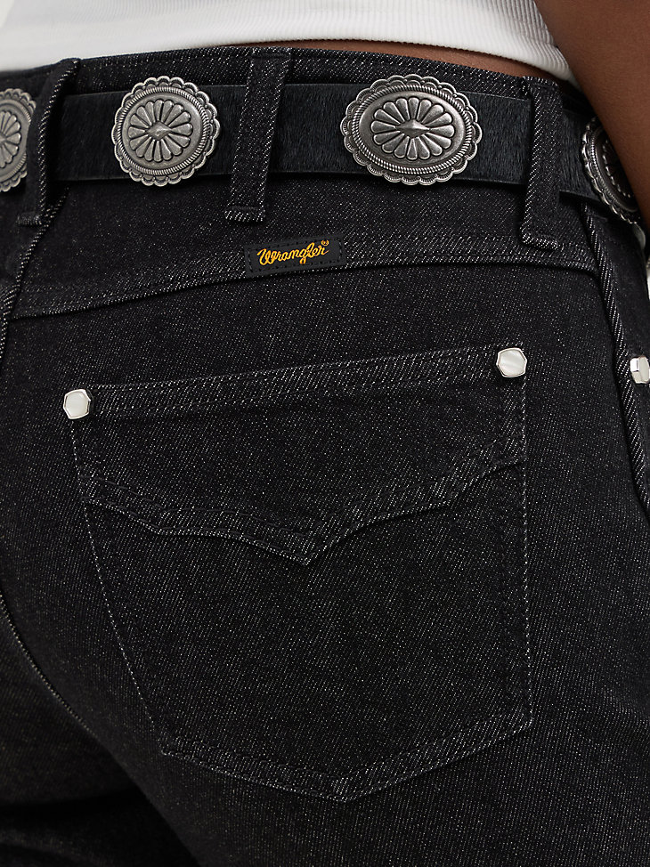 pantaloni a vita alta wrangler x yellow rose by kendra scott neri