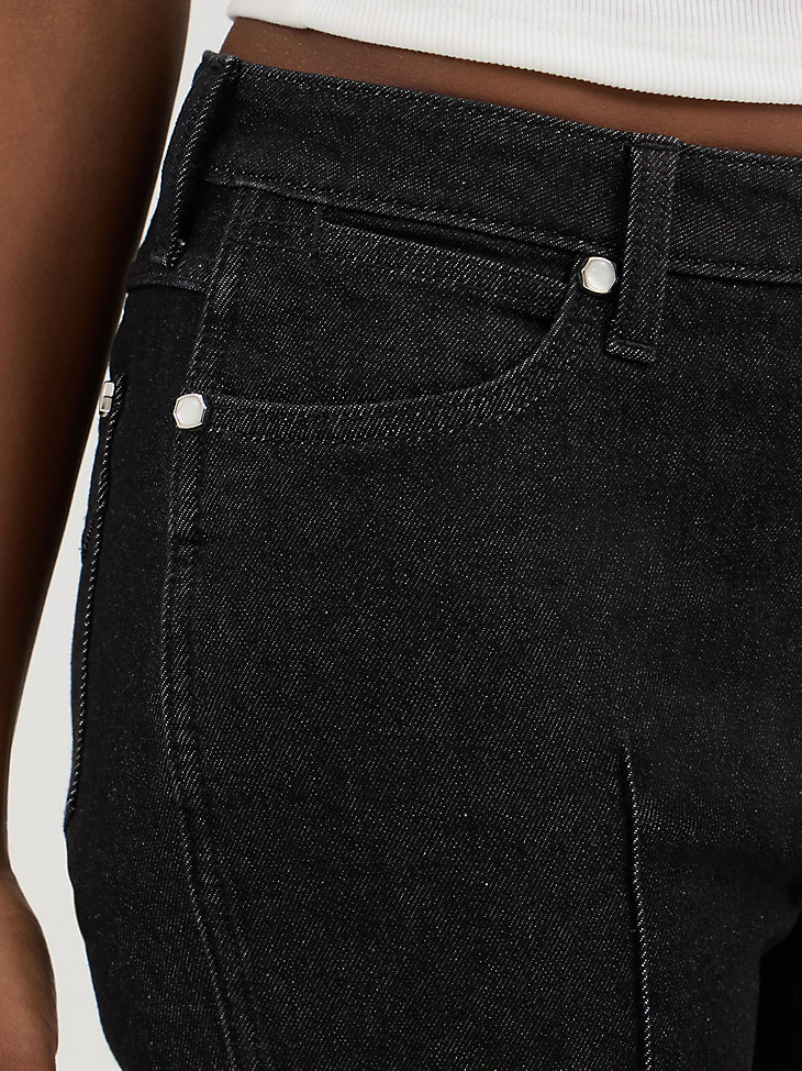 pantaloni a vita alta wrangler x yellow rose by kendra scott neri
