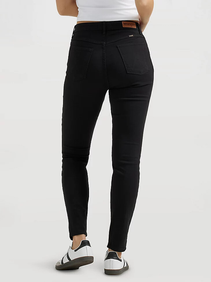 jeans skinny indimenticabili a vita alta wrangler da donna neri