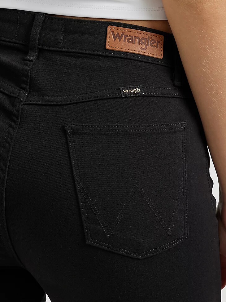 jeans skinny indimenticabili a vita alta wrangler da donna neri