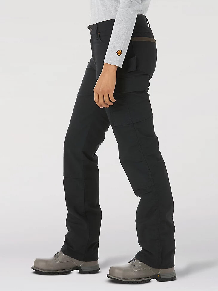 pantaloni cargo slim wrangler riggs workwear ripstop ranger da donna neri