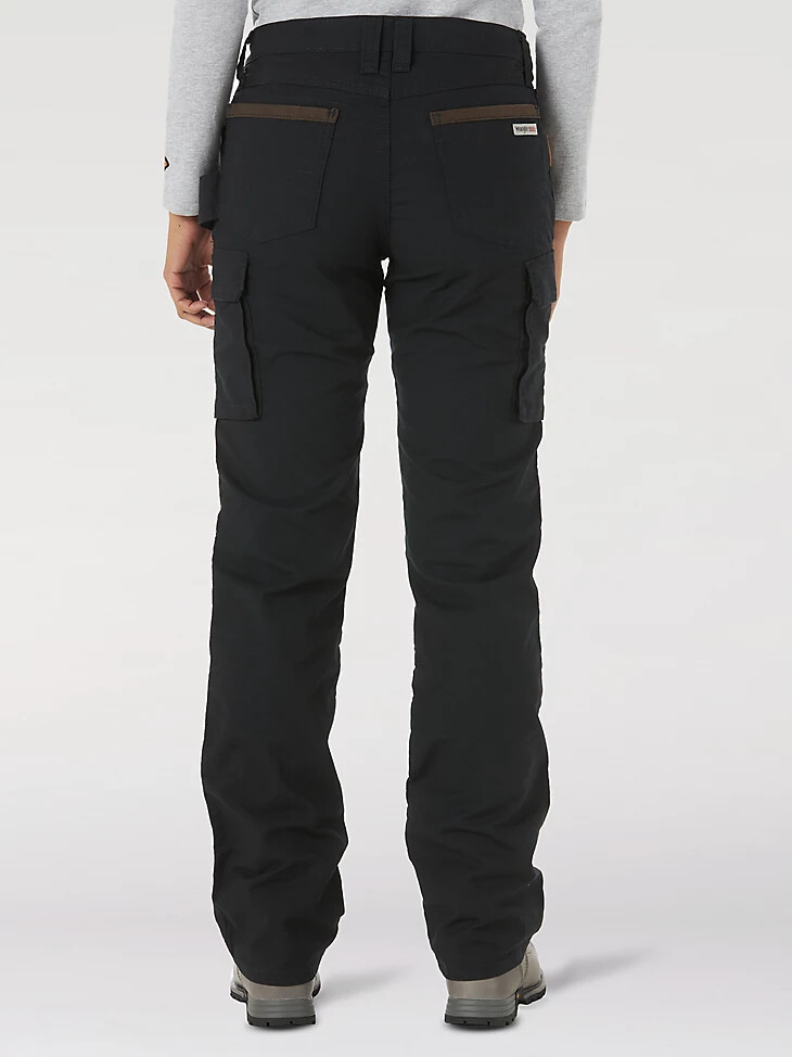 pantaloni cargo slim wrangler riggs workwear ripstop ranger da donna neri