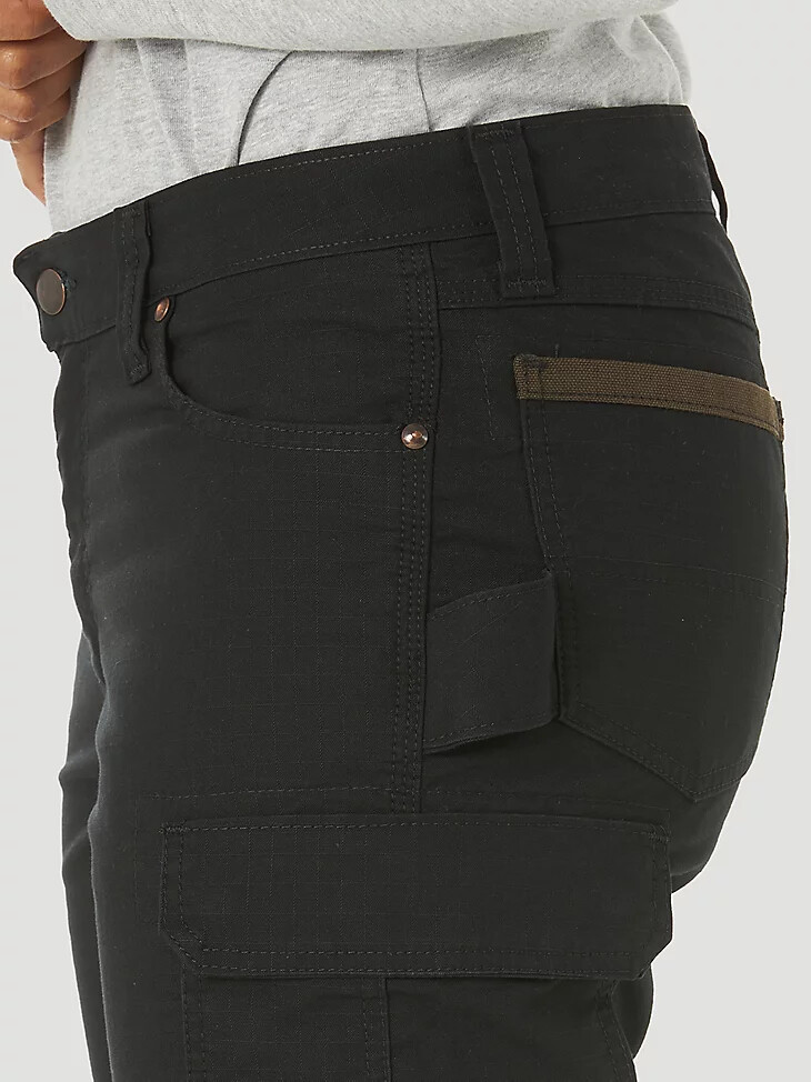 pantaloni cargo slim wrangler riggs workwear ripstop ranger da donna neri