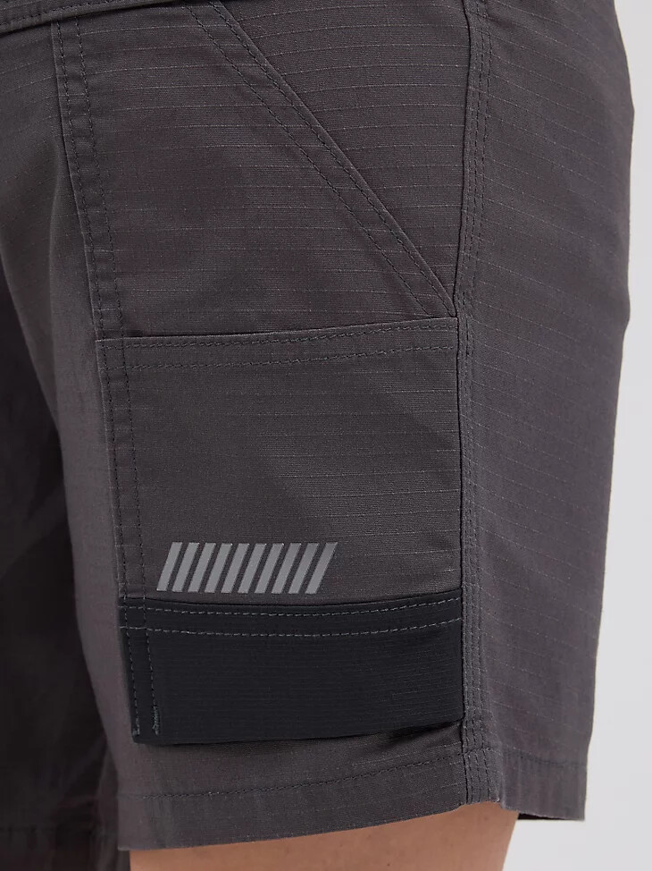 pantaloncini da carpentiere tecnici da donna wrangler riggs workwear grigi a righe