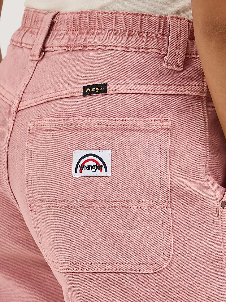 pantaloncini da carpentiere a vita alta da donna sunset