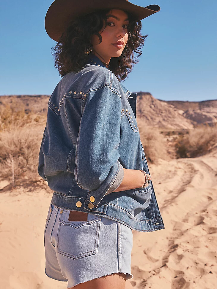 wrangler x yellow rose di kendra scott reworked short prairie wash