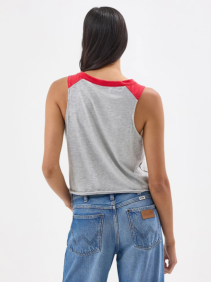 maglietta da donna wrangler collegiate vintage muscle università della georgia
