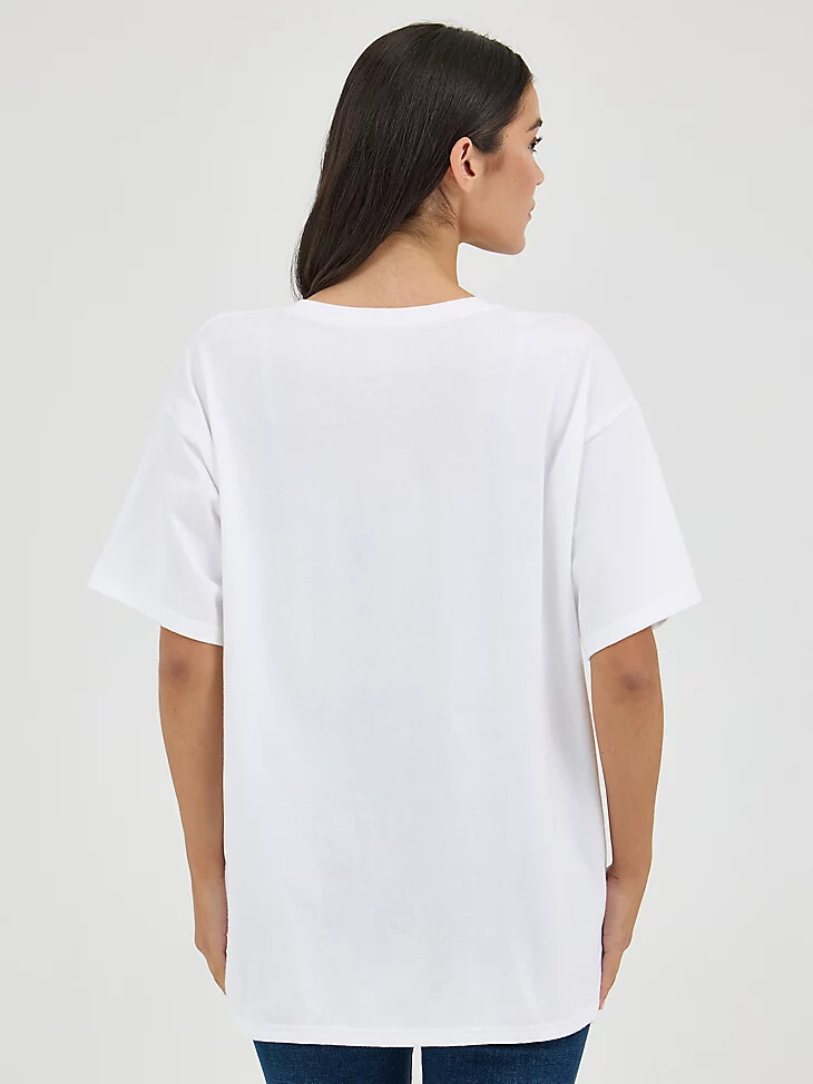 maglietta oversize con fascia george strait wrangler da donna colore bianco brillante