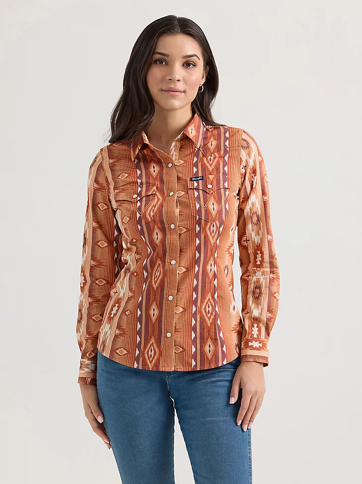 camicia da donna checotah classic western snap fiery checotah