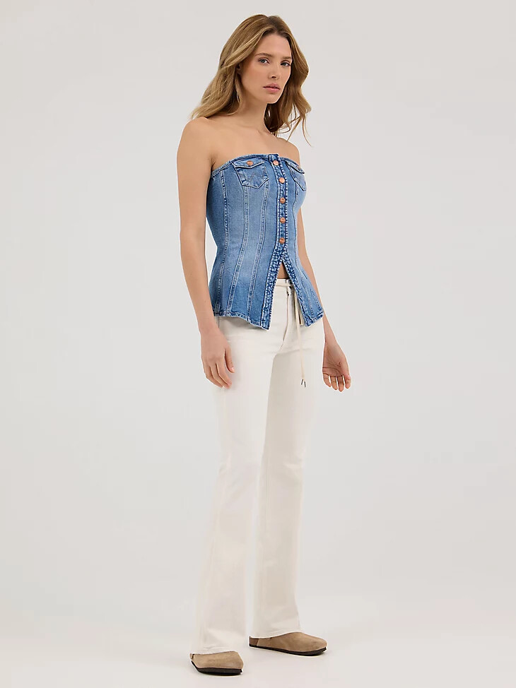 bustino in denim da donna wrangler rugged