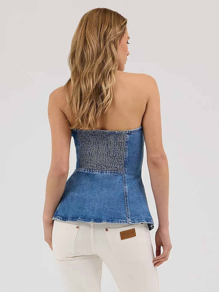 bustino in denim da donna wrangler rugged